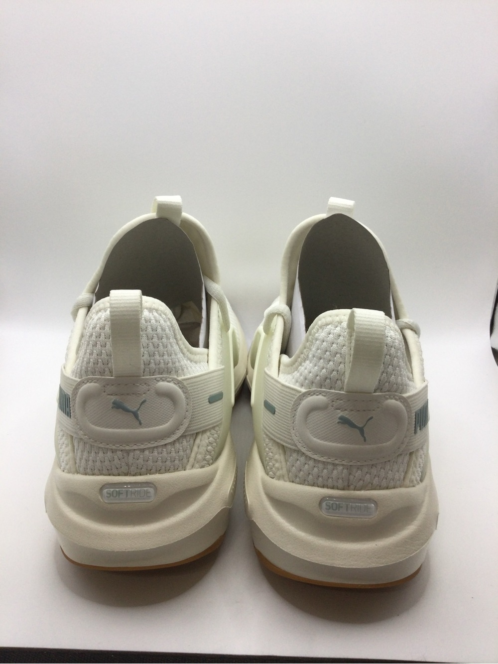 Puma White Knit Slip-On Sneakers with Gum Outsole - Picture 6 of 8